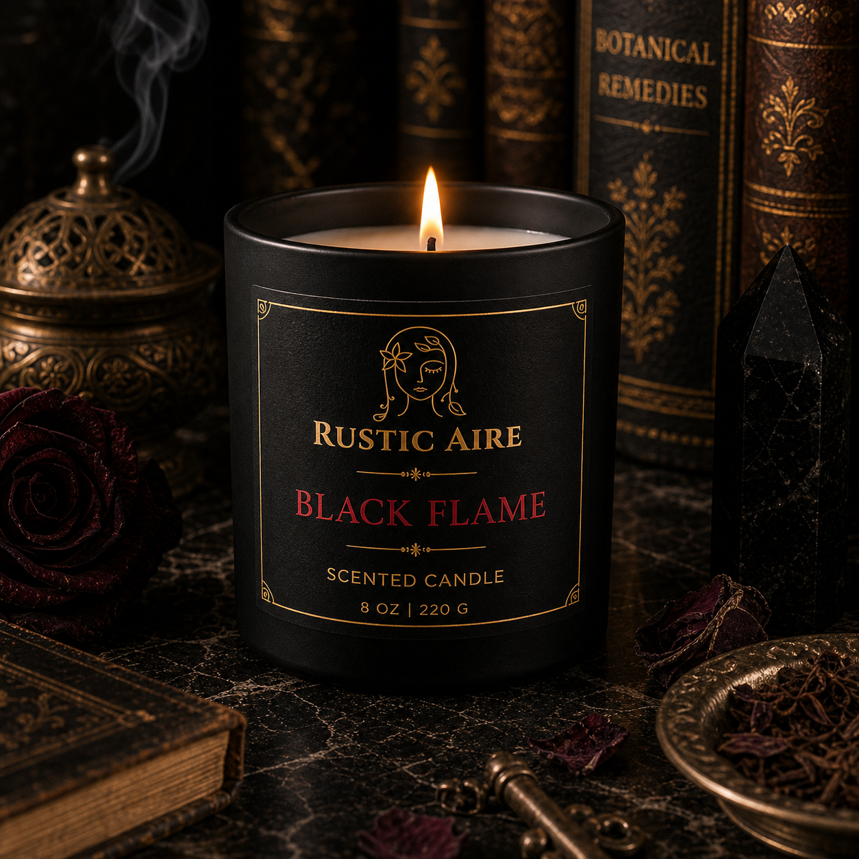 Black Flame Candle